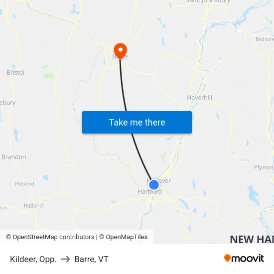 Kildeer, Opp. to Barre, VT map