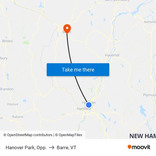 Hanover Park, Opp. to Barre, VT map