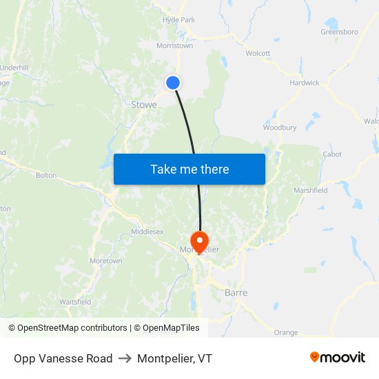 Opp Vanesse Road to Montpelier, VT map