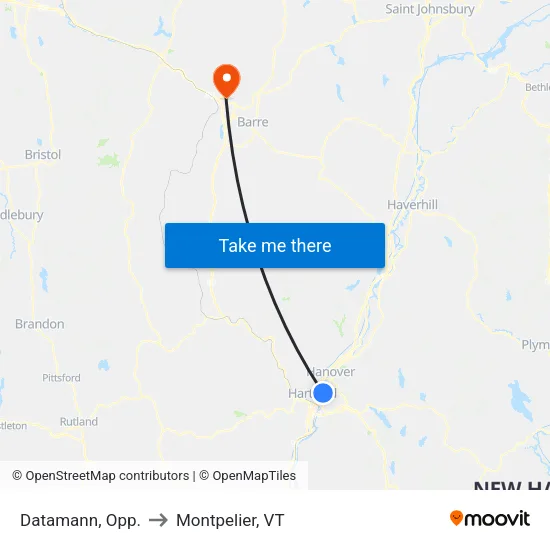 Datamann, Opp. to Montpelier, VT map