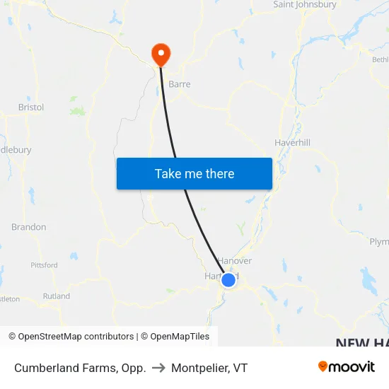 Cumberland Farms, Opp. to Montpelier, VT map