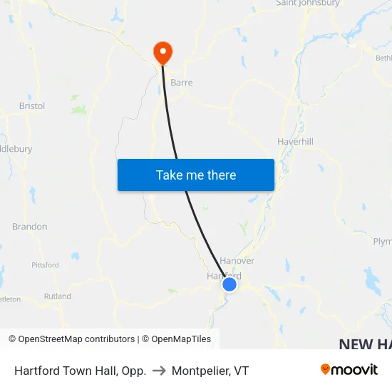 Hartford Town Hall, Opp. to Montpelier, VT map