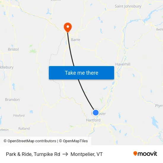 Park & Ride, Turnpike Rd to Montpelier, VT map