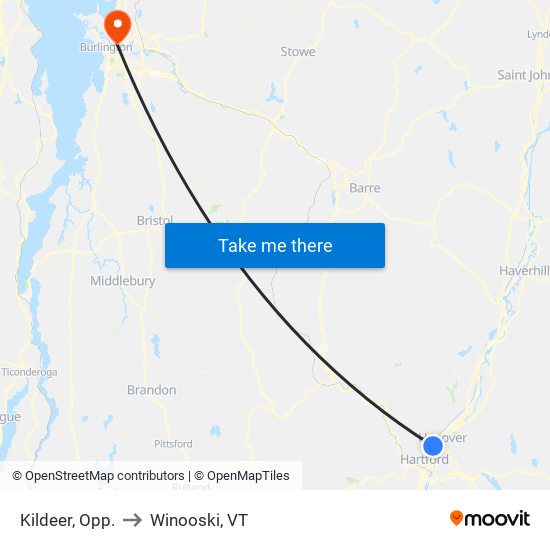 Kildeer, Opp. to Winooski, VT map