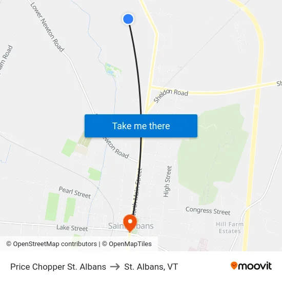 Price Chopper St. Albans to St. Albans, VT map