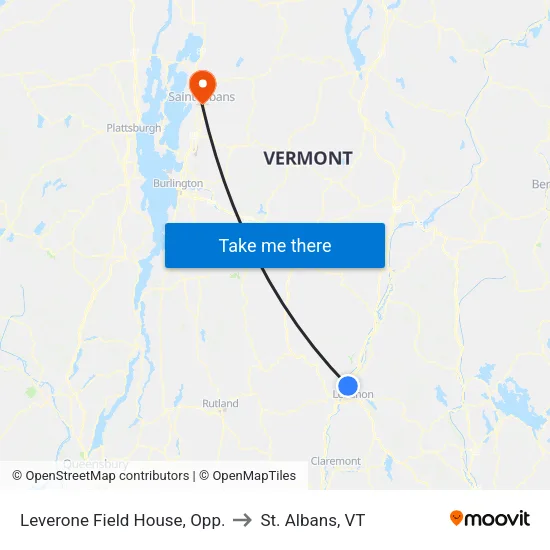 Leverone Field House, Opp. to St. Albans, VT map