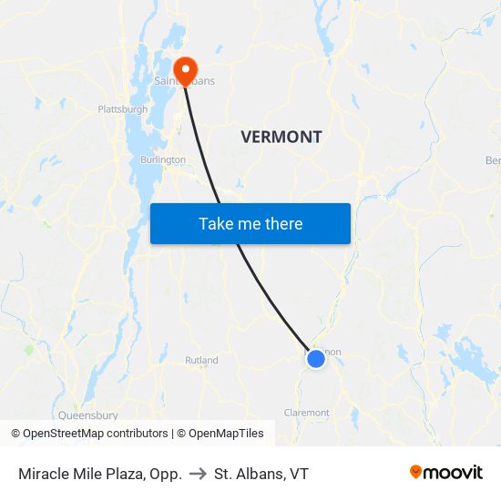 Miracle Mile Plaza, Opp. to St. Albans, VT map