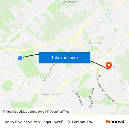 Vairo Blvd at Vairo Village(Lower) to Lemont, PA map