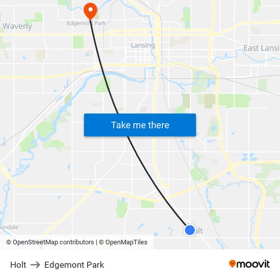 Holt to Edgemont Park map
