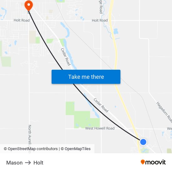 Mason to Holt map