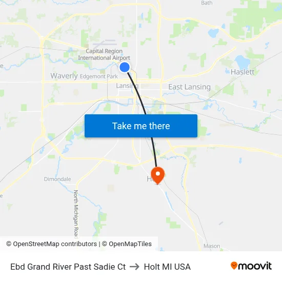 Ebd Grand River Past Sadie Ct to Holt MI USA map