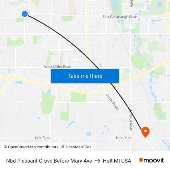 Nbd Pleasant Grove Before Mary Ave to Holt MI USA map
