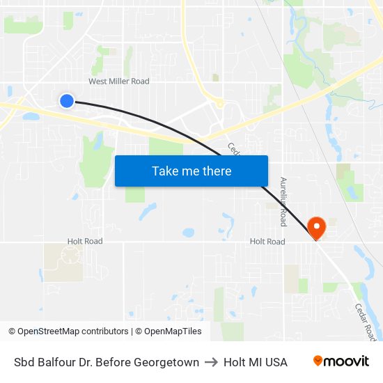 Sbd Balfour Dr. Before Georgetown to Holt MI USA map