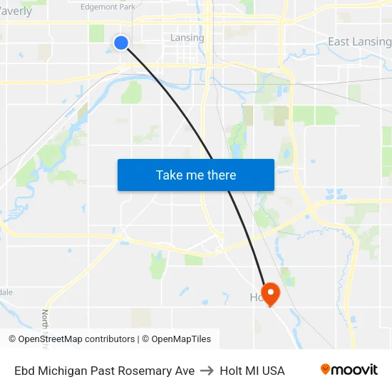 Ebd Michigan Past Rosemary Ave to Holt MI USA map