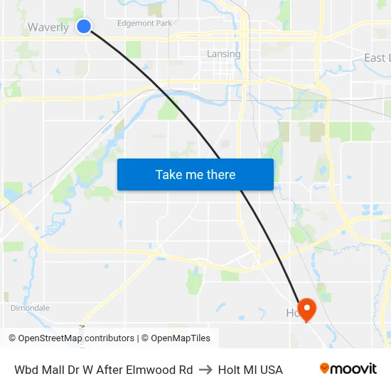 Wbd Mall Dr W After Elmwood Rd to Holt MI USA map