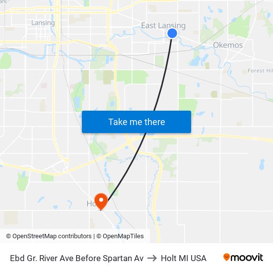 Ebd Gr. River Ave Before Spartan Av to Holt MI USA map