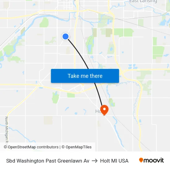 Sbd Washington Past Greenlawn Av to Holt MI USA map