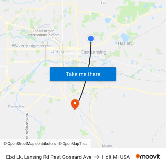 Ebd Lk. Lansing Rd Past Gossard Ave to Holt MI USA map