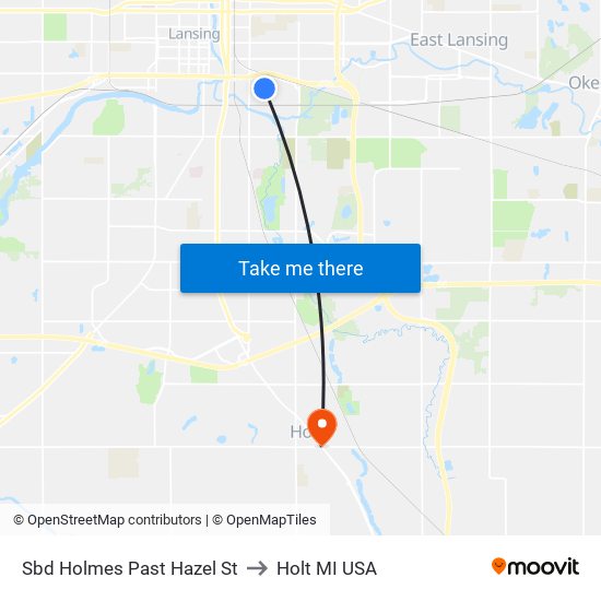 Sbd Holmes Past Hazel St to Holt MI USA map