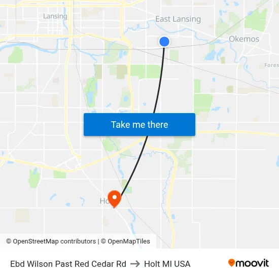 Ebd Wilson Past Red Cedar Rd to Holt MI USA map