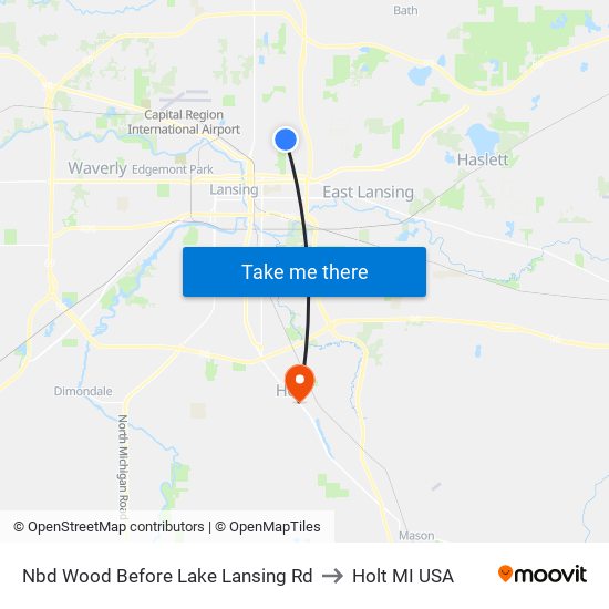 Nbd Wood Before Lake Lansing Rd to Holt MI USA map