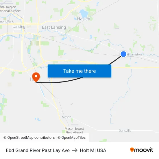 Ebd Grand River Past Lay Ave to Holt MI USA map