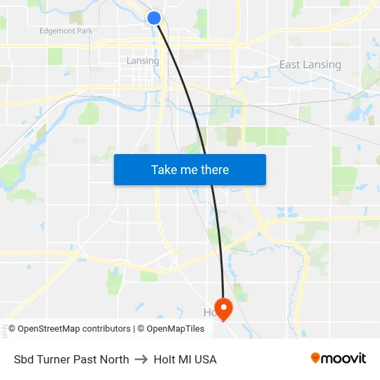 Sbd Turner Past North to Holt MI USA map