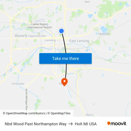 Nbd Wood Past Northampton Way to Holt MI USA map