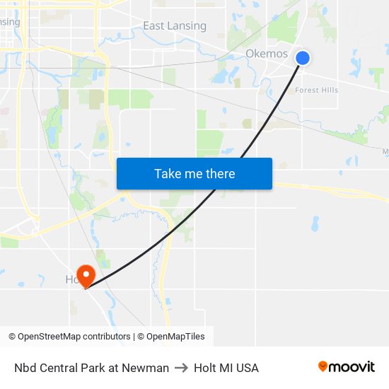 Nbd Central Park at Newman to Holt MI USA map