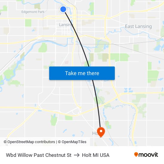 Wbd Willow Past Chestnut St to Holt MI USA map