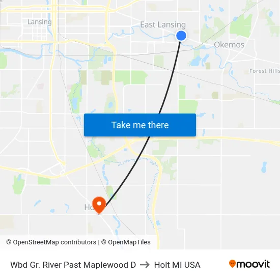 Wbd Gr. River Past Maplewood D to Holt MI USA map