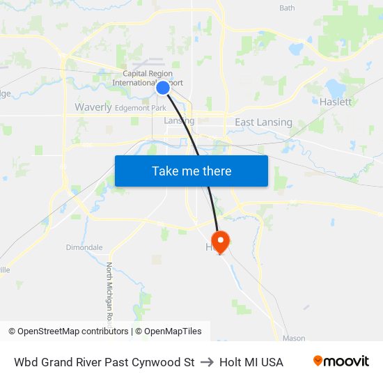 Wbd Grand River Past Cynwood St to Holt MI USA map