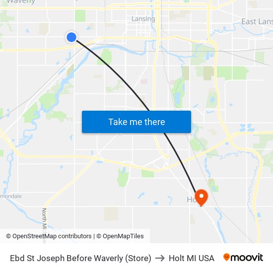 Ebd St Joseph Before Waverly (Store) to Holt MI USA map