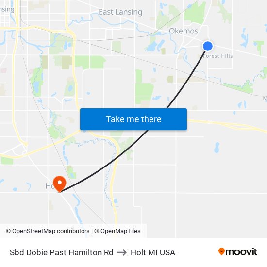 Sbd Dobie Past Hamilton Rd to Holt MI USA map