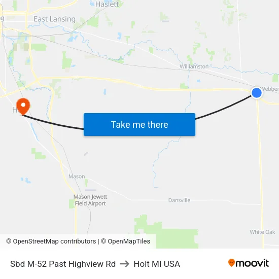 Sbd M-52 Past Highview Rd to Holt MI USA map