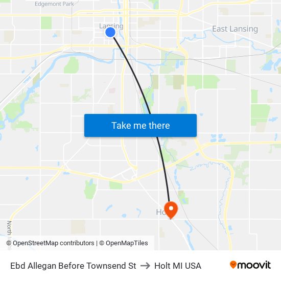 Ebd Allegan Before Townsend St to Holt MI USA map