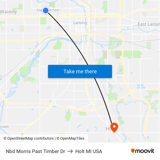 Nbd Morris Past Timber Dr to Holt MI USA map