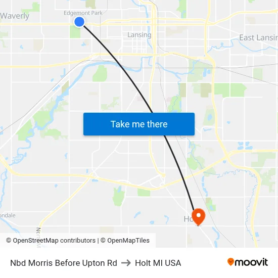 Nbd Morris Before Upton Rd to Holt MI USA map