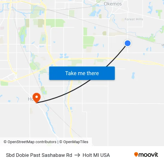 Sbd Dobie Past Sashabaw Rd to Holt MI USA map