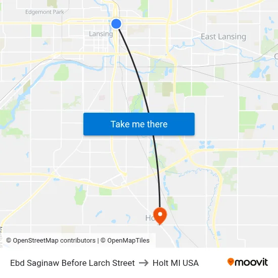 Ebd Saginaw Before Larch Street to Holt MI USA map