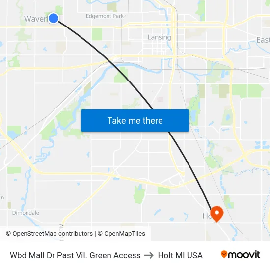 Wbd Mall Dr Past Vil. Green Access to Holt MI USA map