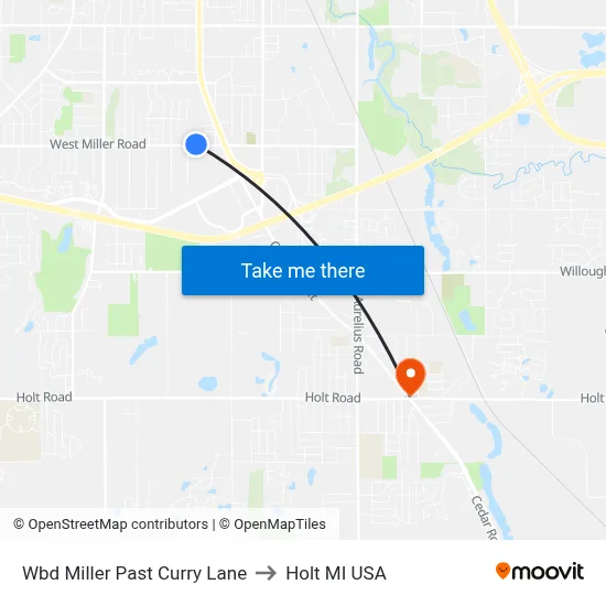 Wbd Miller Past Curry Lane to Holt MI USA map