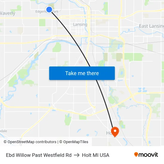 Ebd Willow Past Westfield Rd to Holt MI USA map