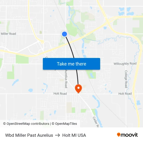 Wbd Miller Past Aurelius to Holt MI USA map