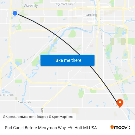 Sbd Canal Before Merryman Way to Holt MI USA map