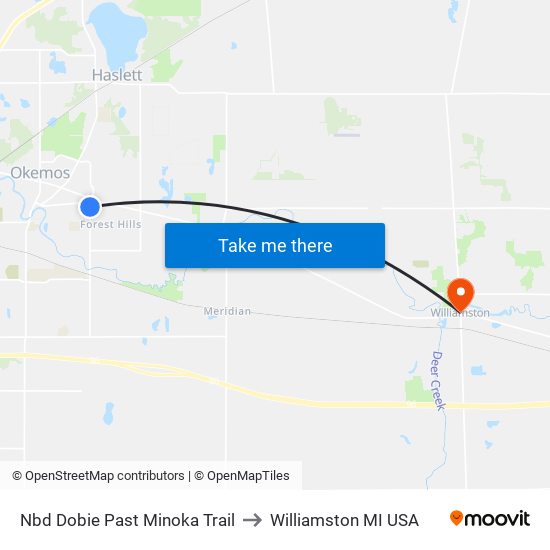 Nbd Dobie Past Minoka Trail to Williamston MI USA map