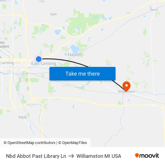 Nbd Abbot Past Library Ln to Williamston MI USA map