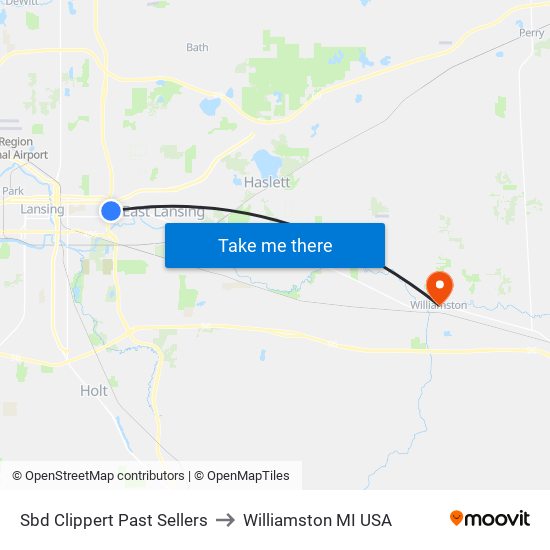 Sbd Clippert Past Sellers to Williamston MI USA map