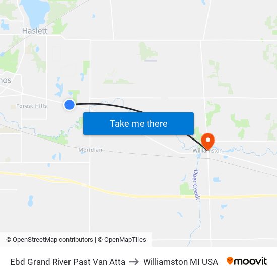 Ebd Grand River Past Van Atta to Williamston MI USA map