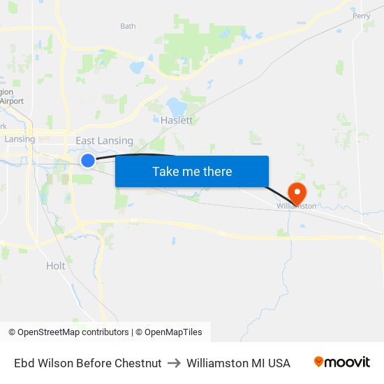 Ebd Wilson Before Chestnut to Williamston MI USA map